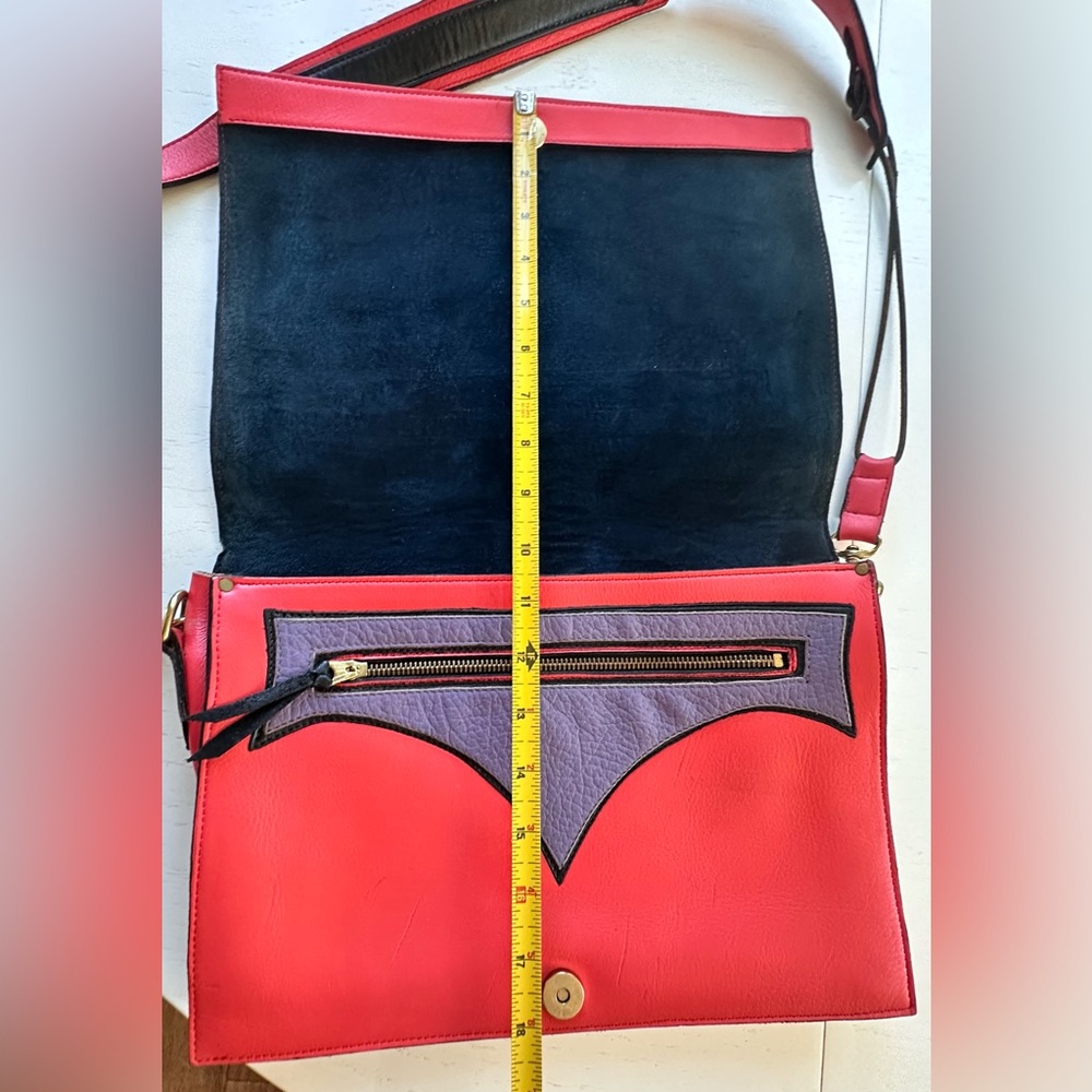 Vintage 1970s-1980’s Leather Crossbody/Shoulder Bag - Picture 12 of 14